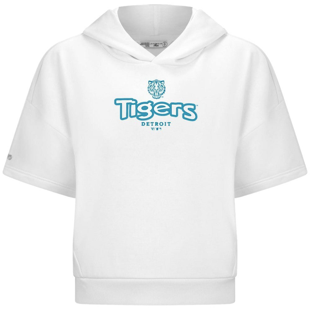 Detroit Tigers Levelwear Women's Amber Short Sleeve Cornerstone Hoodie discount