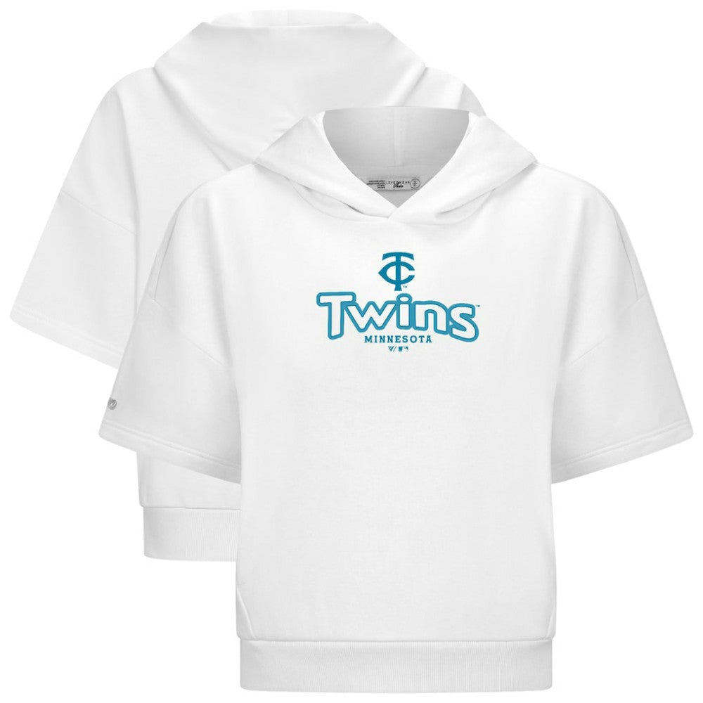 Minnesota Twins Levelwear Women's Amber Short Sleeve Cornerstone Hoodie Lifestyle