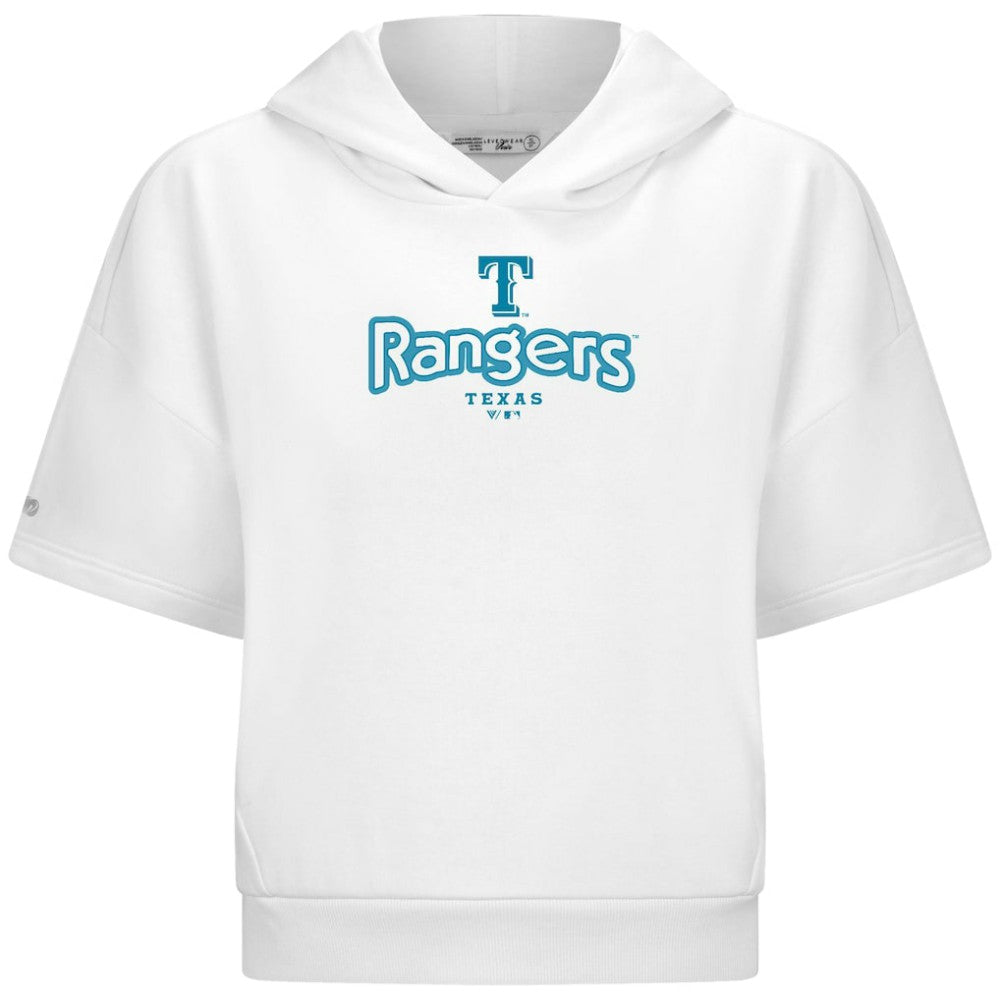 Texas Rangers Levelwear Women's Amber Short Sleeve Cornerstone Hoodie for sale