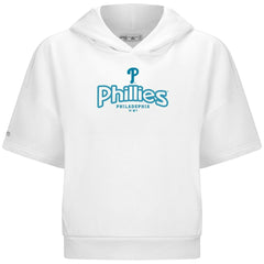 Philadelphia Phillies Levelwear Women's Amber Short Sleeve Cornerstone Hoodie Clearance