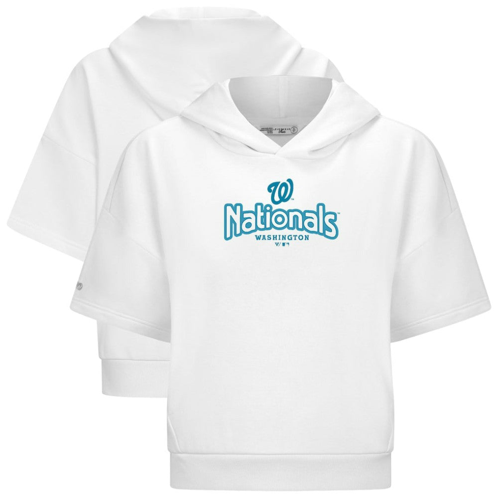 Washington Nationals Levelwear Women's Amber Short Sleeve Cornerstone Hoodie Lifestyle