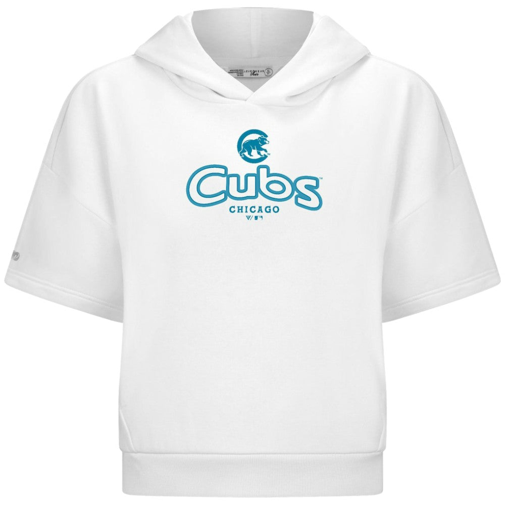 Chicago Cubs Levelwear Women's Amber Short Sleeve Cornerstone Hoodie Sale
