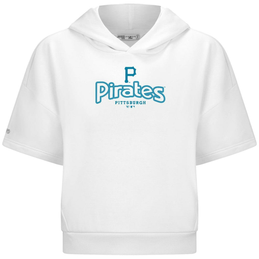 Pittsburgh Pirates Levelwear Women's Amber Short Sleeve Cornerstone Hoodie discount