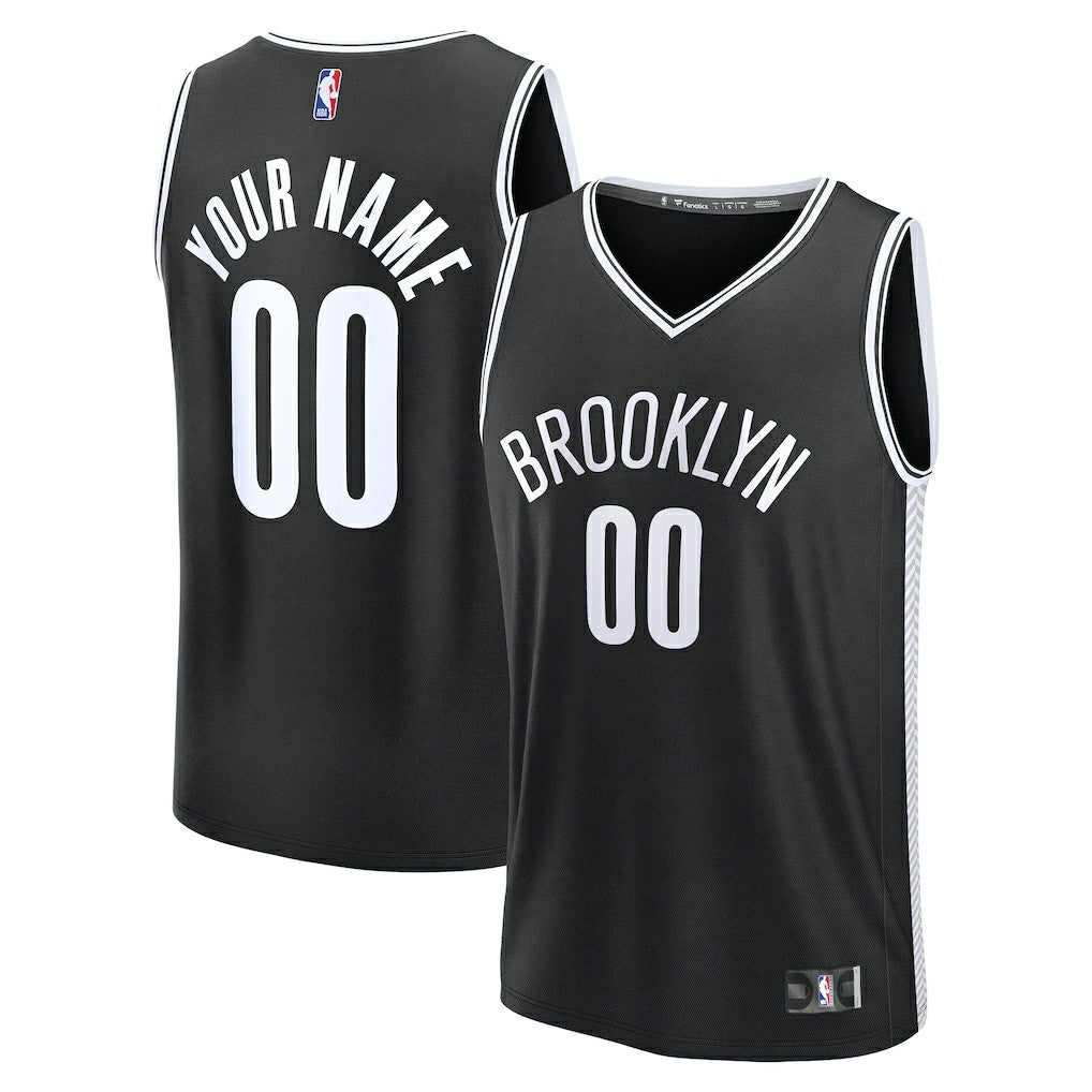 Fanatics - Brooklyn Nets Fast Break Custom Jersey - Icon Edition - Black