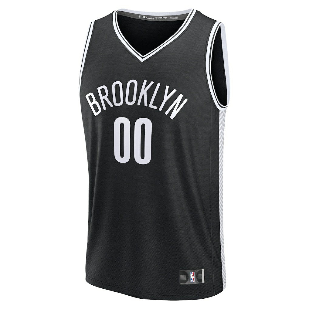 Brooklyn Nets Fast Break Custom Jersey - Icon Edition - Black | NBA Jerseys