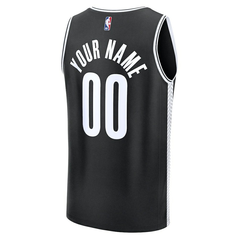 Fanatics - Brooklyn Nets Fast Break Custom Jersey - Icon Edition - Black