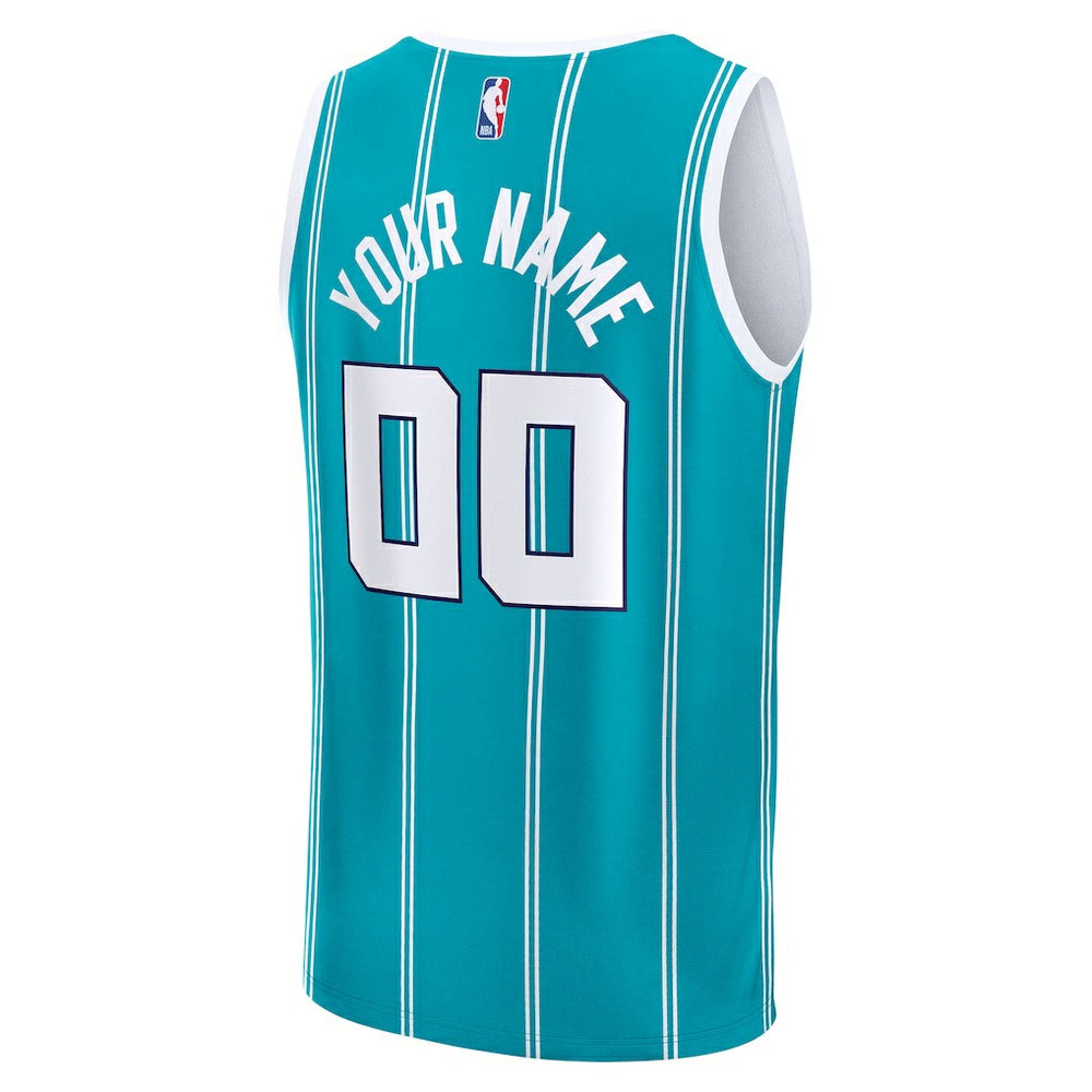 Fanatics - Charlotte Hornets Fast Break Custom Jersey - Icon Edition - Teal
