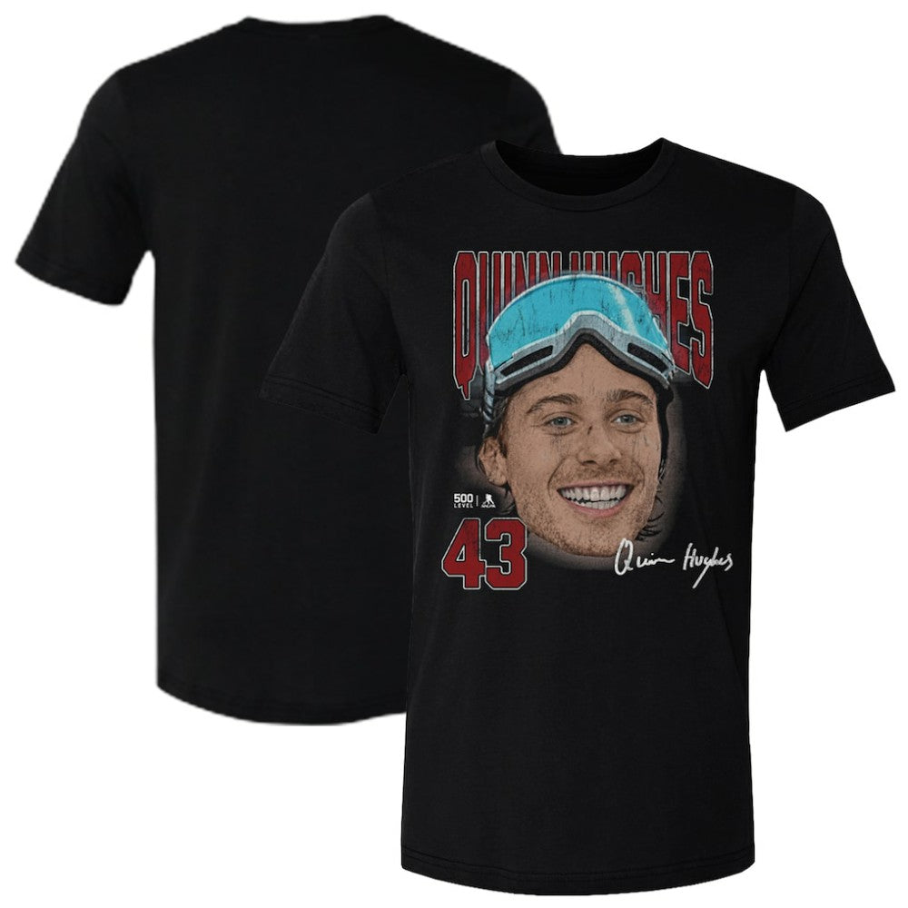Quinn Hughes US Men's Hockey 500 Level Goggles T-Shirt Black