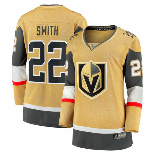 Cole Smith Vegas Golden Knights Fanatics Women's Home Breakaway Jersey - Gold | NHL Jerseys
