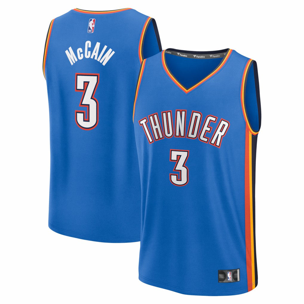 Fanatics - Jared McCain Oklahoma City Thunder Fast Break Replica Jersey - Icon Edition - Blue