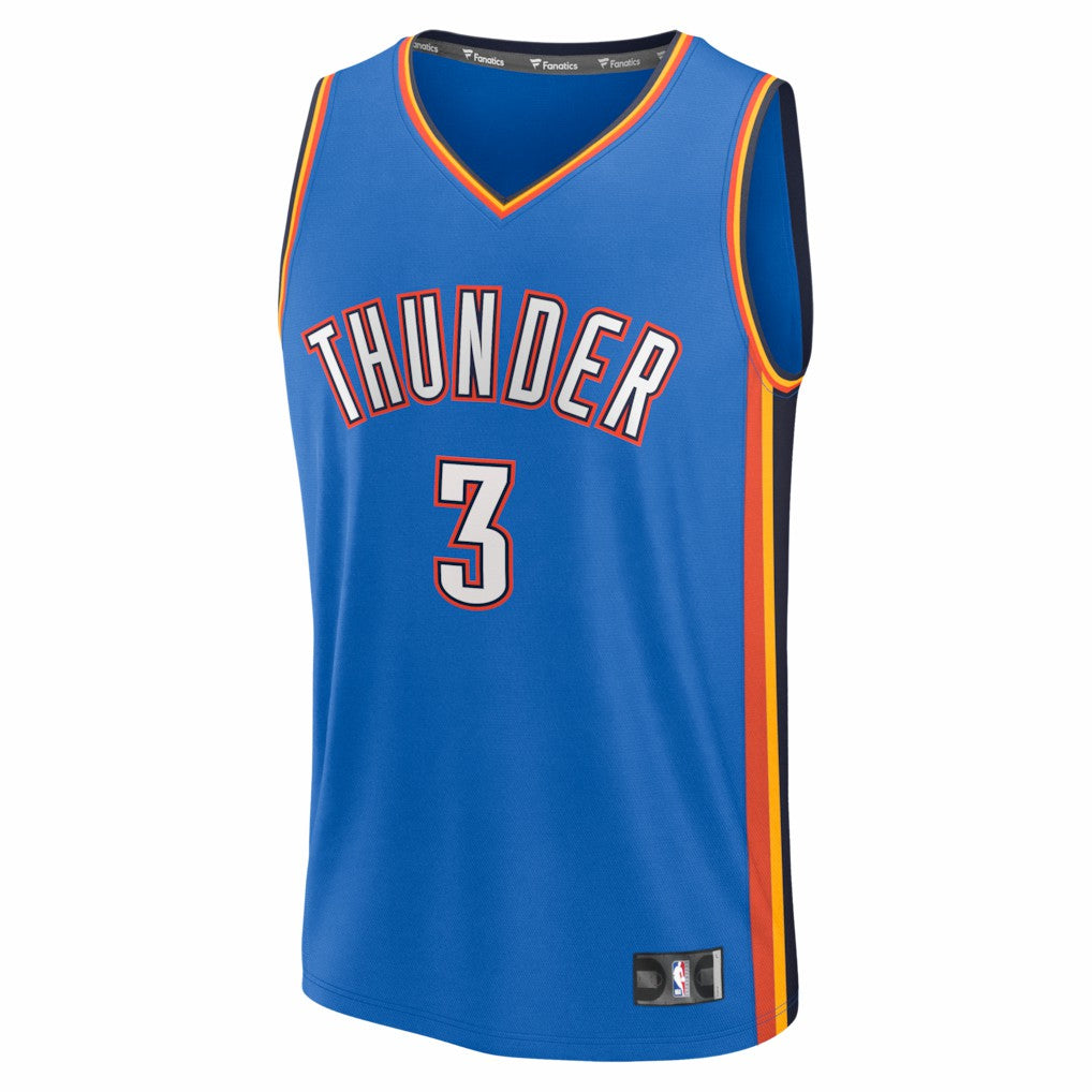 Fanatics - Jared McCain Oklahoma City Thunder Fast Break Replica Jersey - Icon Edition - Blue