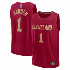 Fanatics - James Harden Cleveland Cavaliers Fast Break Replica Jersey - Icon Editi- Wine