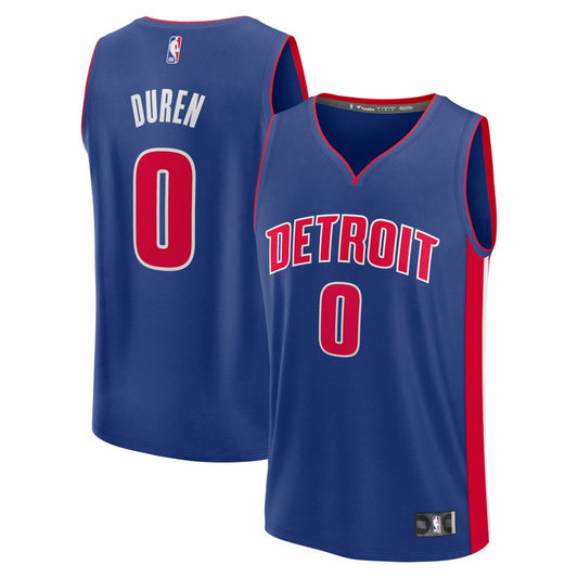 Jalen Duren Detroit Pistons Fast Break Replica Jersey sale - Icon Editi- Blue | NBA Jerseys