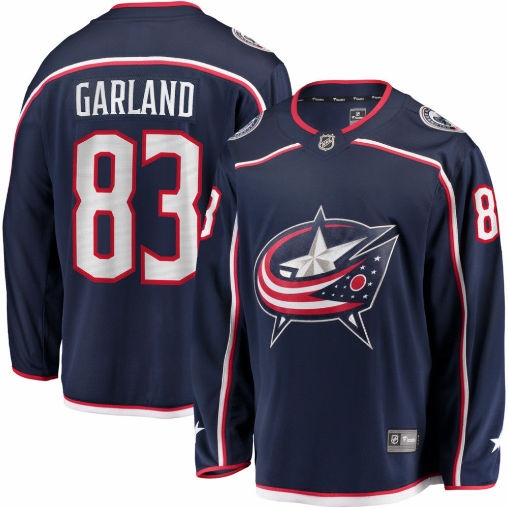Conor Garland Columbus Blue Jackets Fanatics Home Breakaway Jersey - Navy | NHL Jerseys