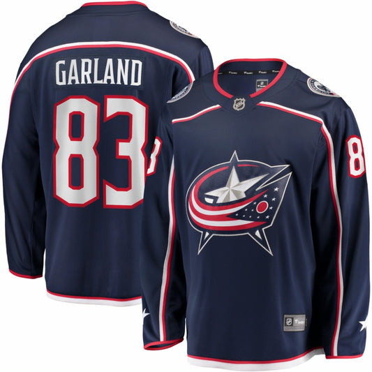 Conor Garland Columbus Blue Jackets Fanatics Home Breakaway Jersey - Navy | NHL Jerseys