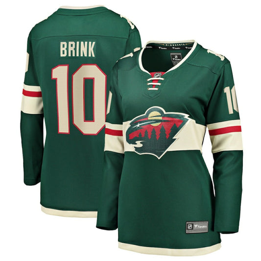 Bobby Brink Minnesota Wild Fanatics Women's Home Breakaway Jersey - Green | NHL Jerseys