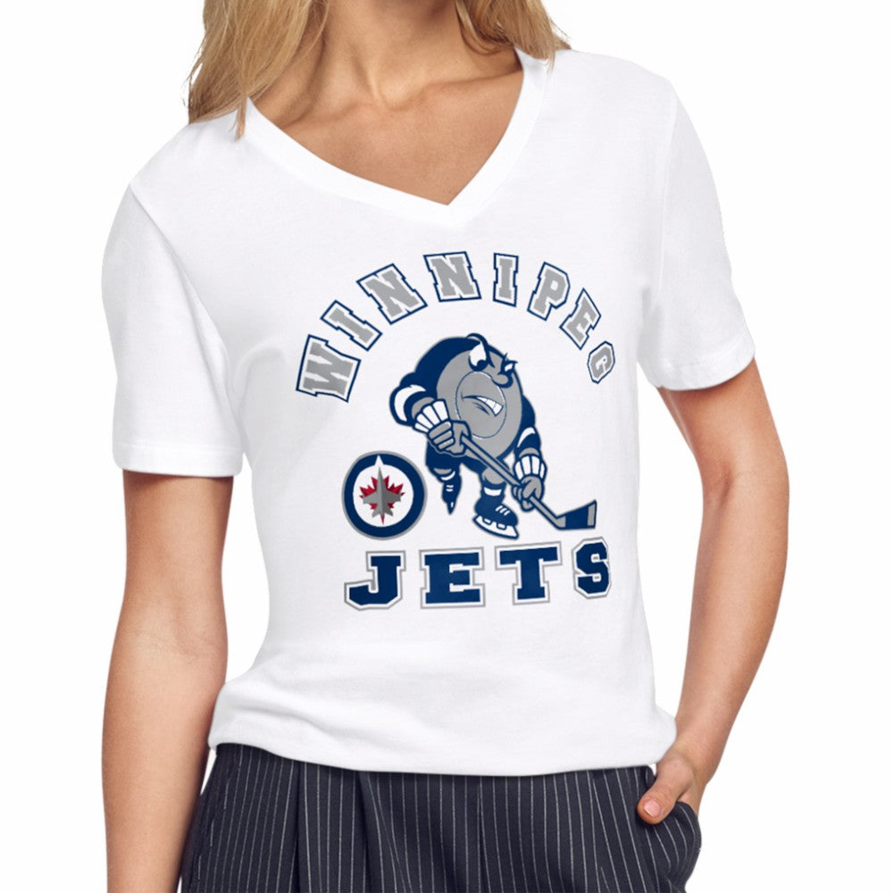 Winnipeg Jets - Starter Women's Tough Puck T-Shirt White