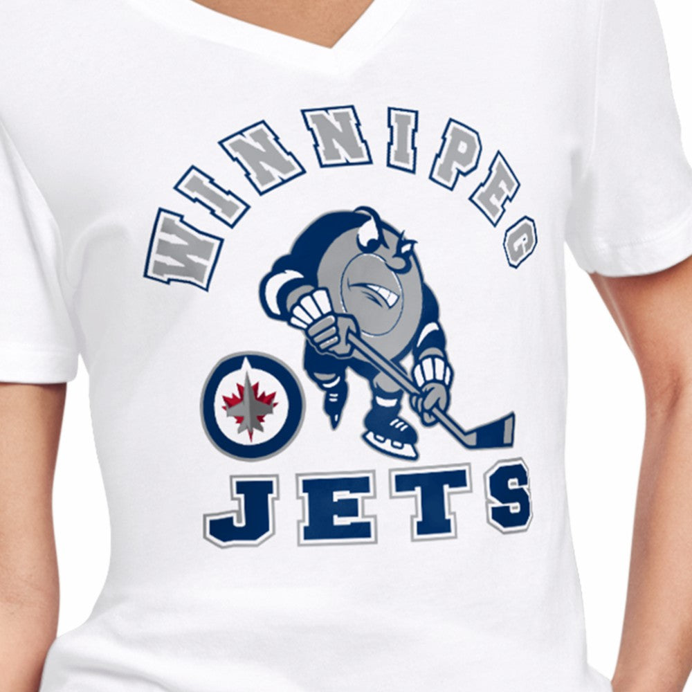 Winnipeg Jets - Starter Women's Tough Puck T-Shirt White