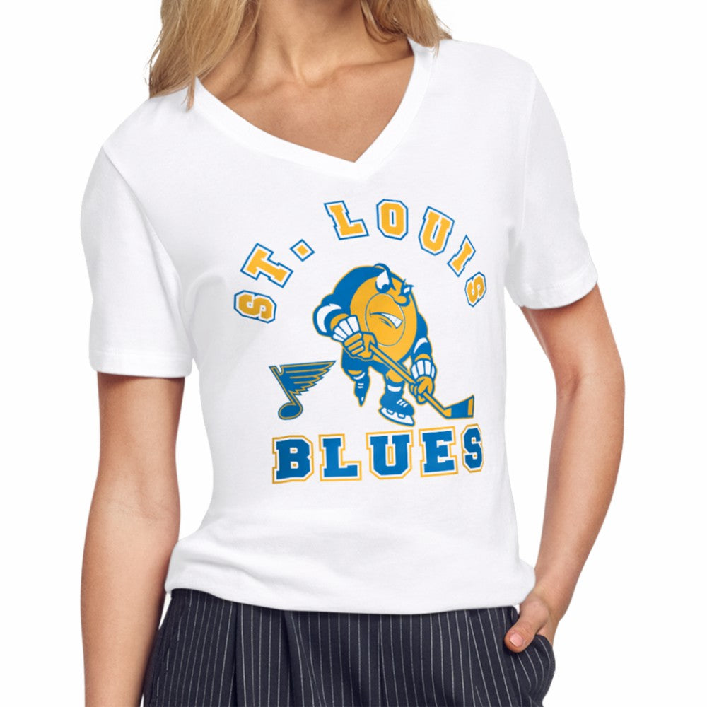 St. Louis Blues - Starter Women's Tough Puck T-Shirt White