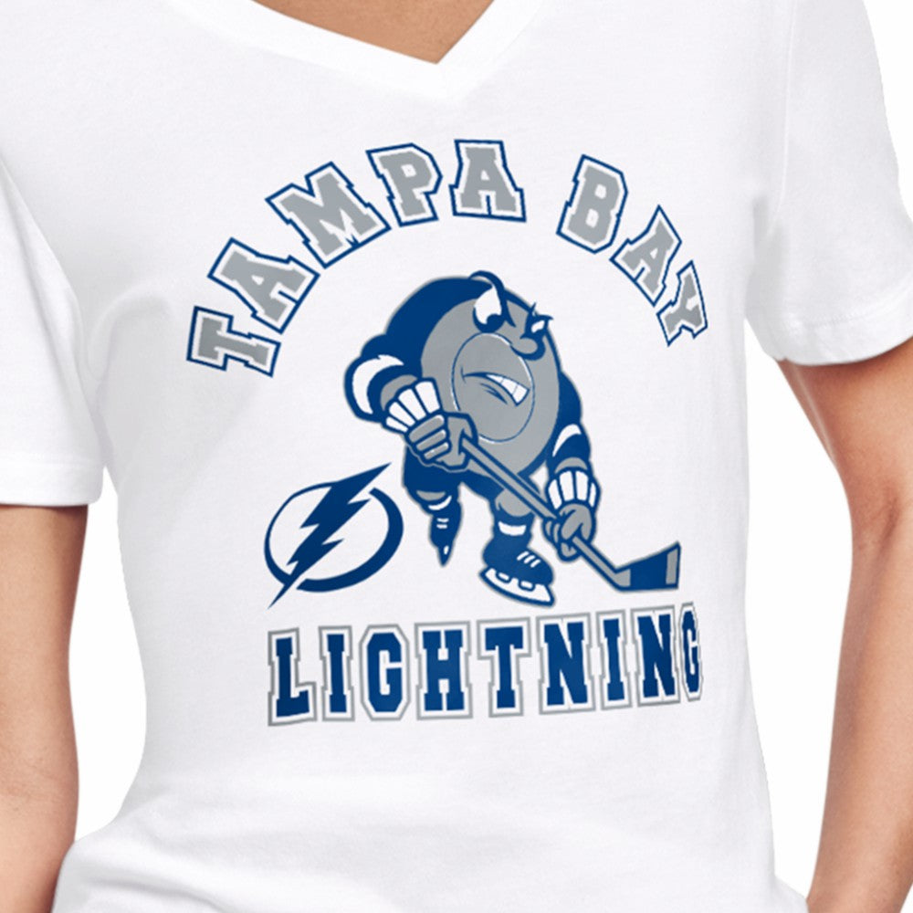 Tampa Bay Lightning - Starter Women's Tough Puck T-Shirt White