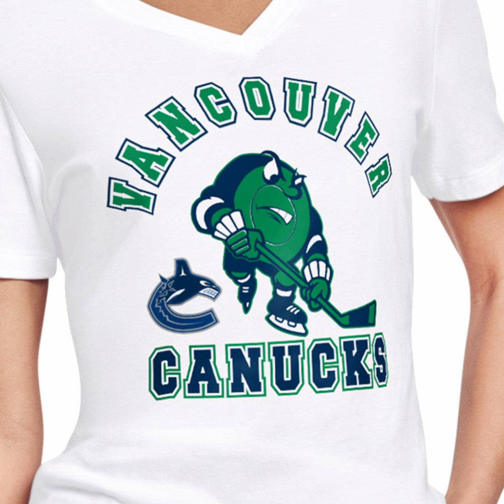 Vancouver Canucks - Starter Women's Tough Puck T-Shirt White