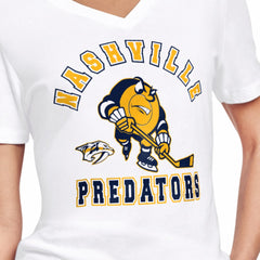 Nashville Predators - Starter Women's Tough Puck T-Shirt White