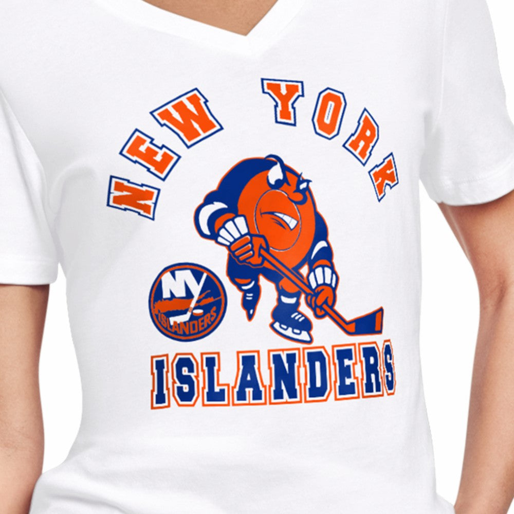 New York Islanders - Starter Women's Tough Puck T-Shirt White
