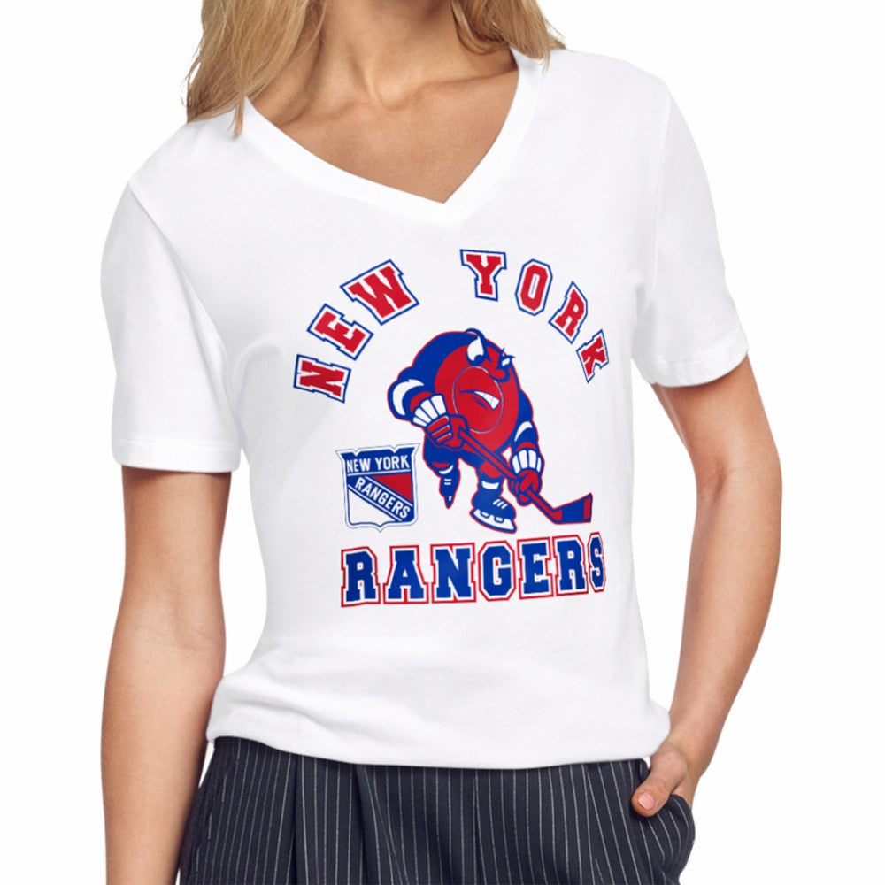 New York Rangers Starter Women's Tough Puck T-Shirt White