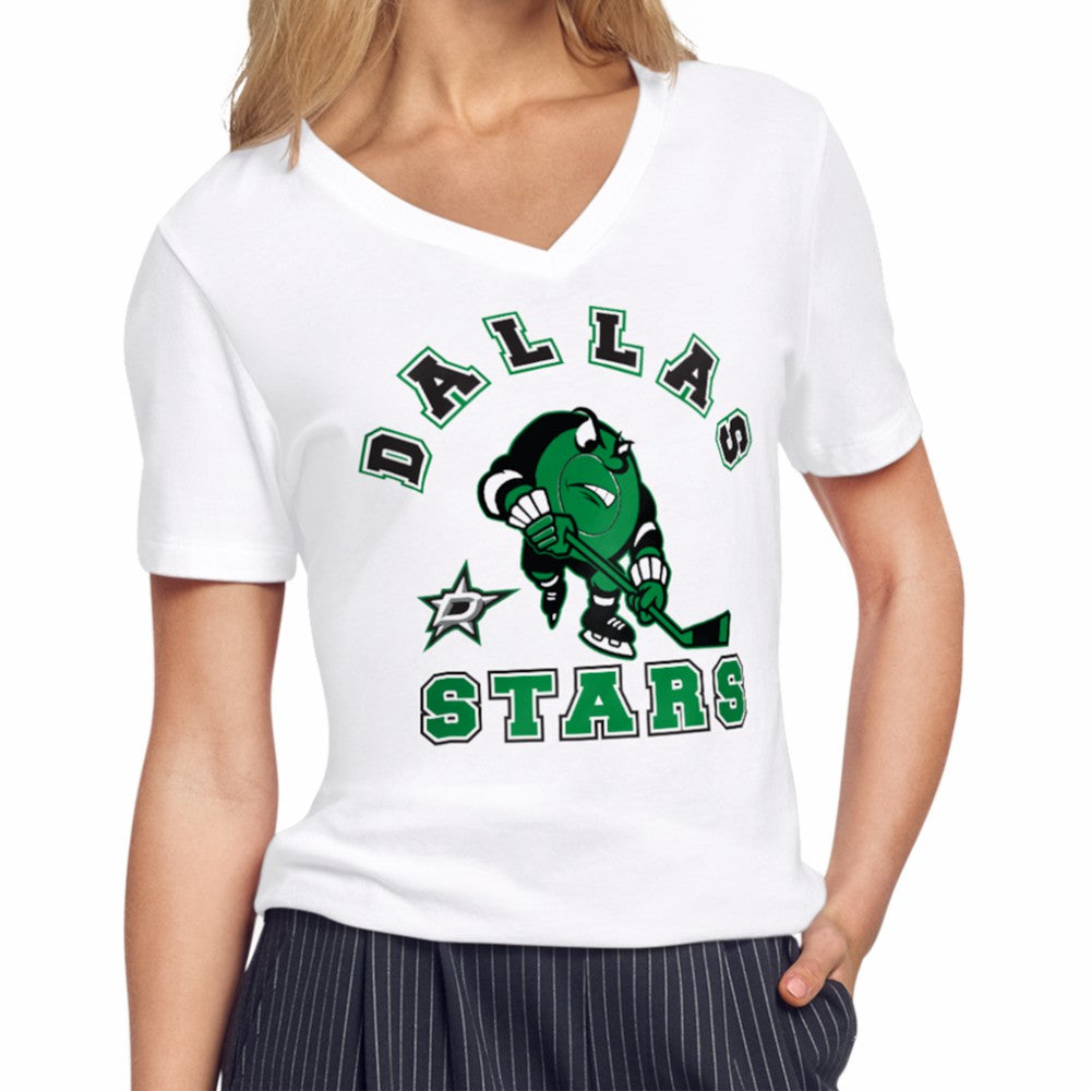 Dallas Stars - Starter Women's Tough Puck T-Shirt White