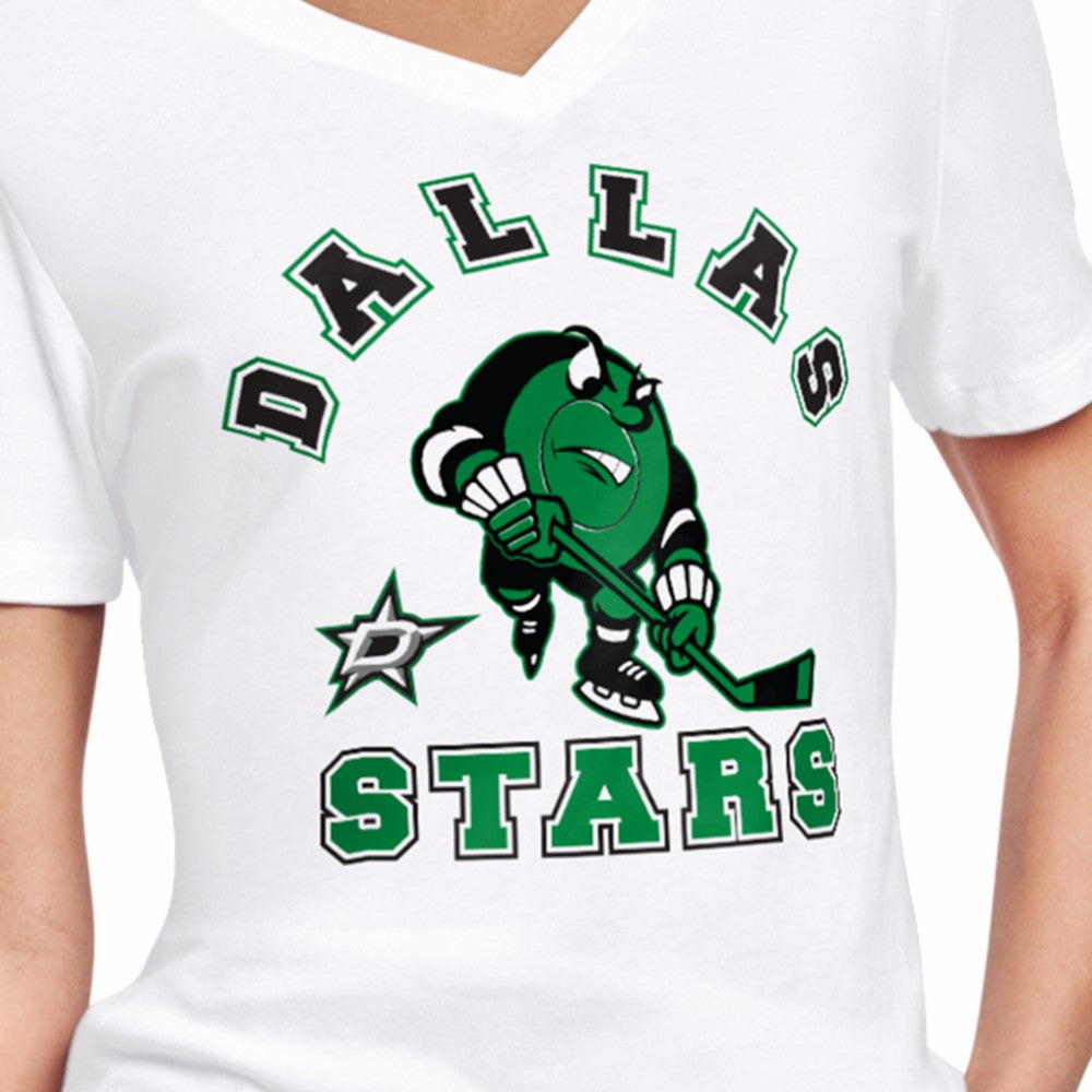 Dallas Stars - Starter Women's Tough Puck T-Shirt White