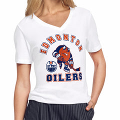 Edmonton Oilers - Starter Women's Tough Puck T-Shirt White