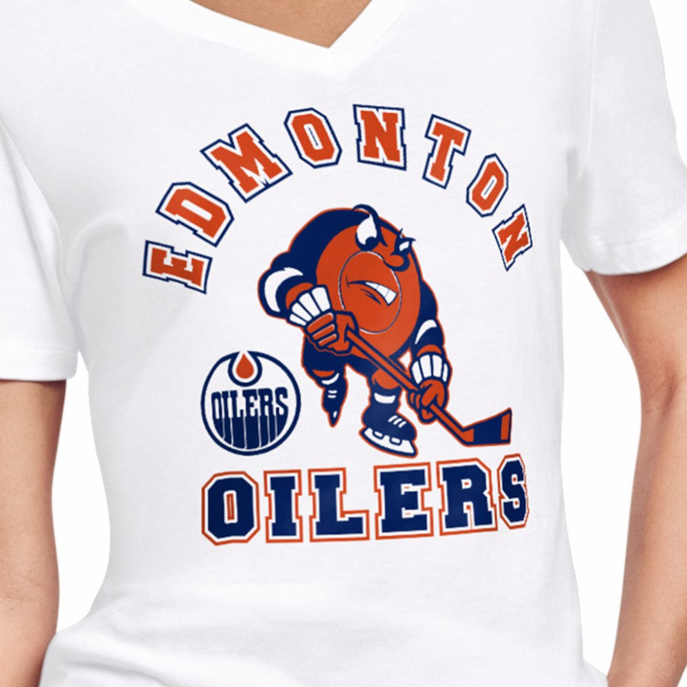Edmonton Oilers - Starter Women's Tough Puck T-Shirt White