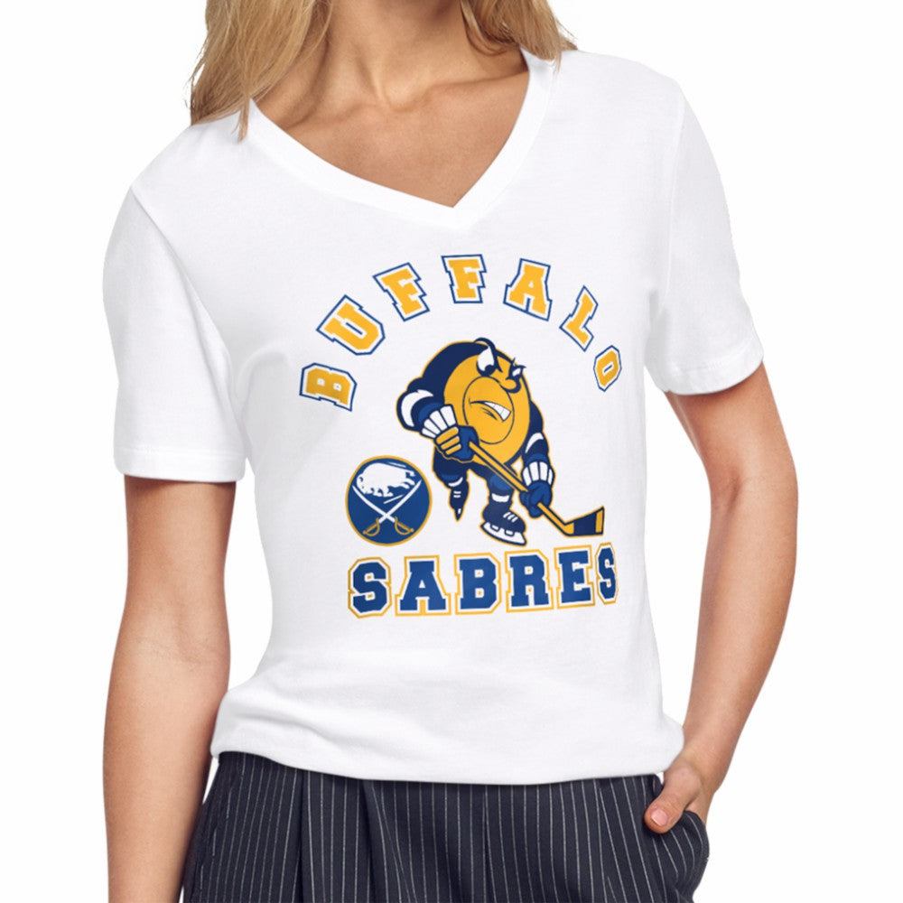 Buffalo Sabres - Starter Women's Tough Puck T-Shirt White
