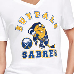 Buffalo Sabres - Starter Women's Tough Puck T-Shirt White