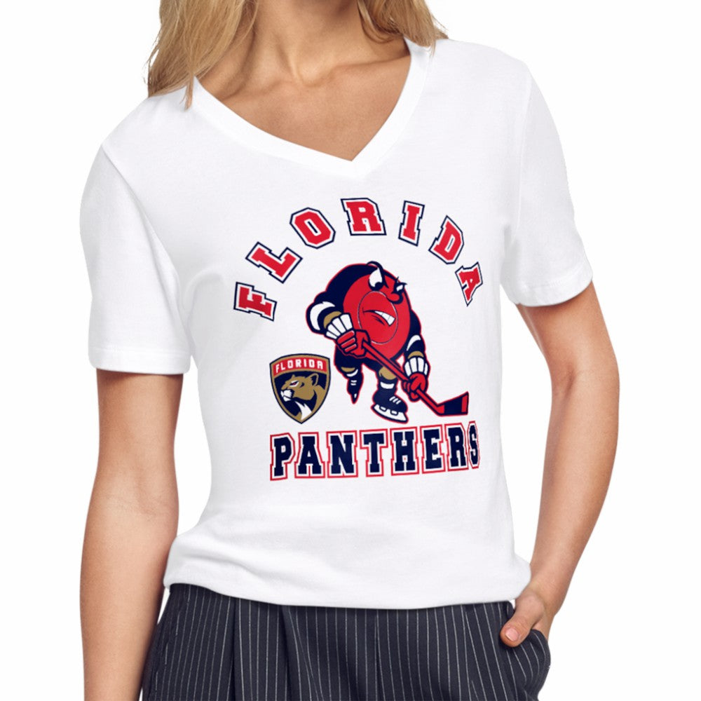 Florida Panthers - Starter Women's Tough Puck T-Shirt White