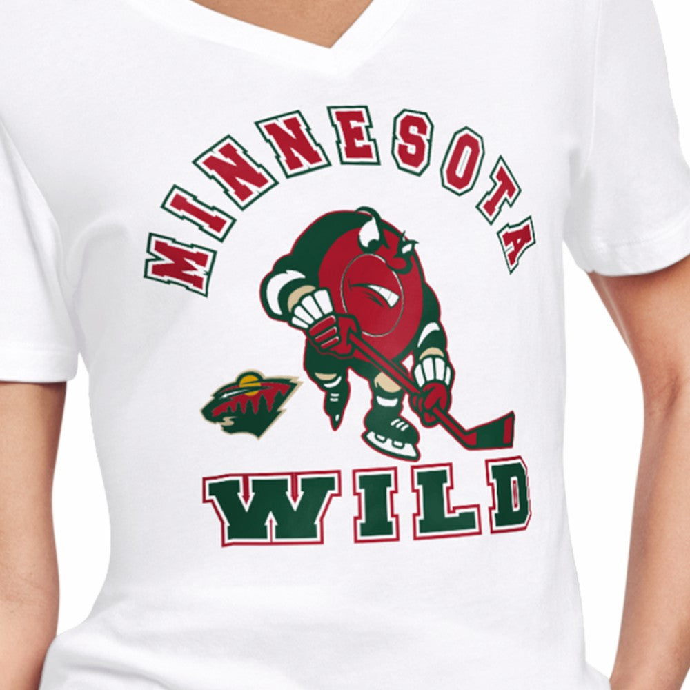 Minnesota Wild - Starter Women's Tough Puck T-Shirt White