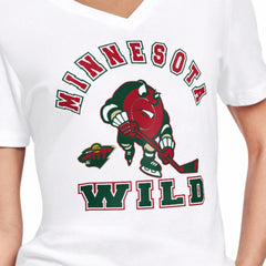 Minnesota Wild - Starter Women's Tough Puck T-Shirt White