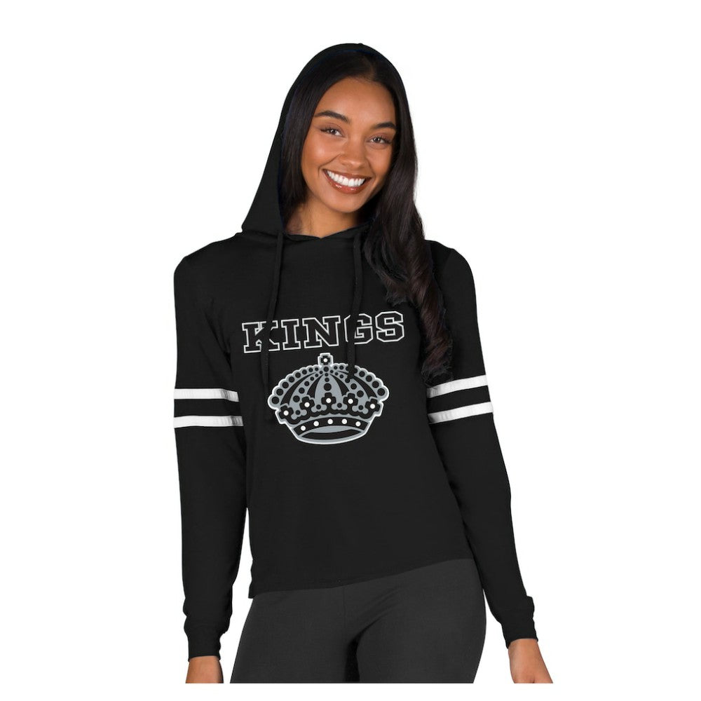 Los Angeles Kings - Concepts Sport Women's Marathon Long-Sleeve Hooded T-Shirt Black