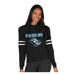 Utah Mammoth - Concepts Sport Women's Marathon Long-Sleeve Hooded T-Shirt Black