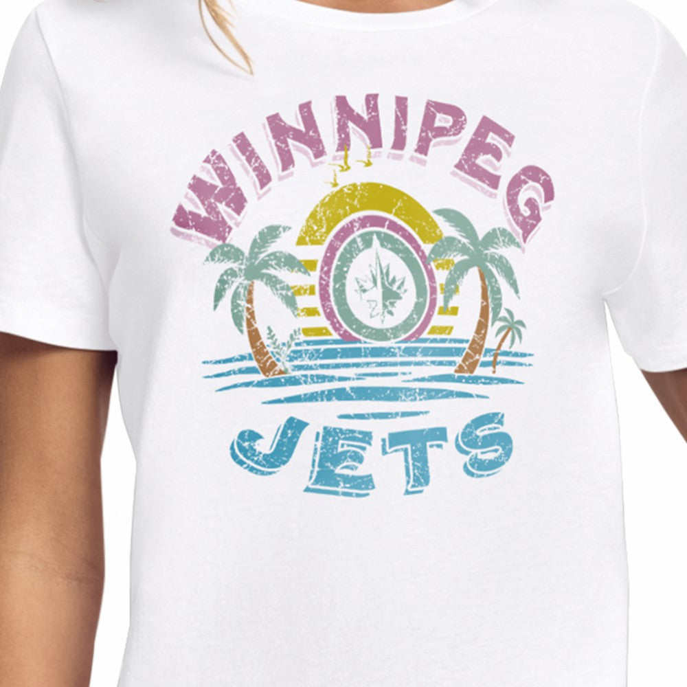 Winnipeg Jets - Starter Women's Tonal Beach T-Shirt White