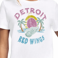 Detroit Red Wings - Starter Women's Tonal Beach T-Shirt White