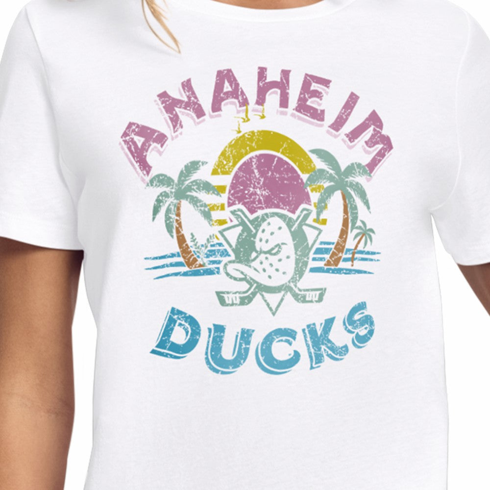 Anaheim Ducks - Starter Women's Tonal Beach T-Shirt White