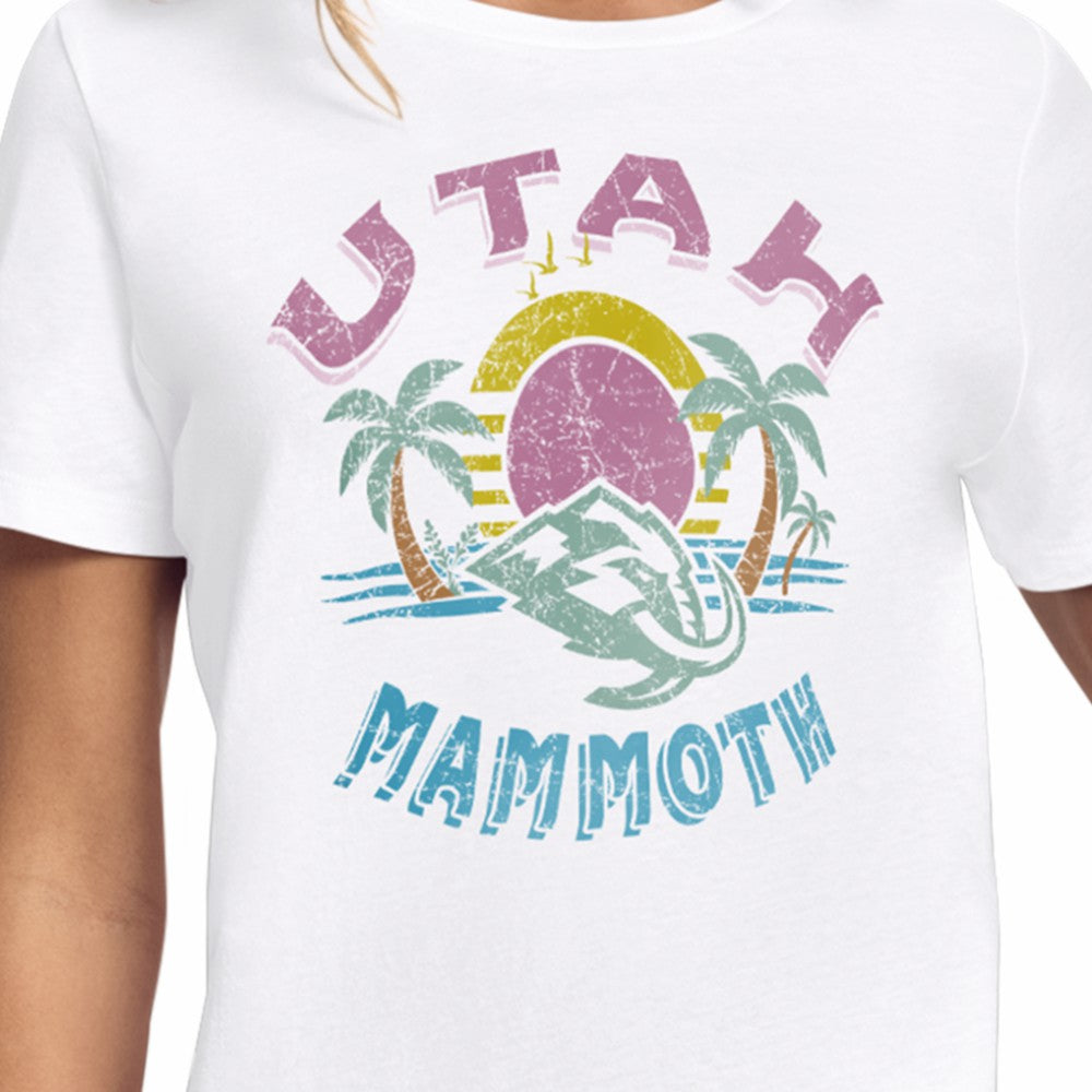 Utah Mammoth - Starter Women's Tonal Beach T-Shirt White