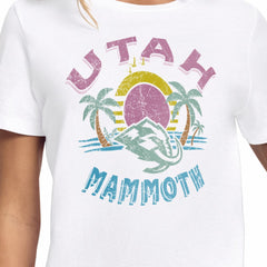 Utah Mammoth - Starter Women's Tonal Beach T-Shirt White