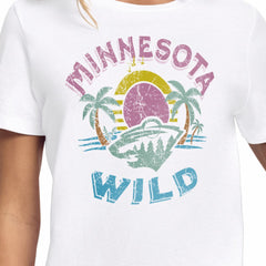 Minnesota Wild - Starter Women's Tonal Beach T-Shirt White