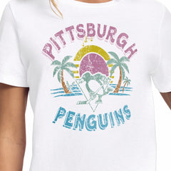 Pittsburgh Penguins Starter Women's Tonal Beach T-Shirt White