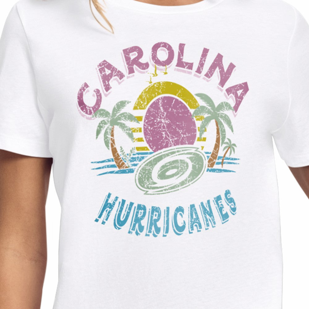 Carolina Hurricanes - Starter Women's Tonal Beach T-Shirt White