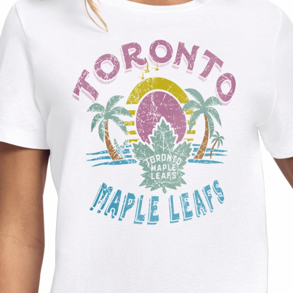 Toronto Maple Leafs - Starter Women's Tonal Beach T-Shirt White