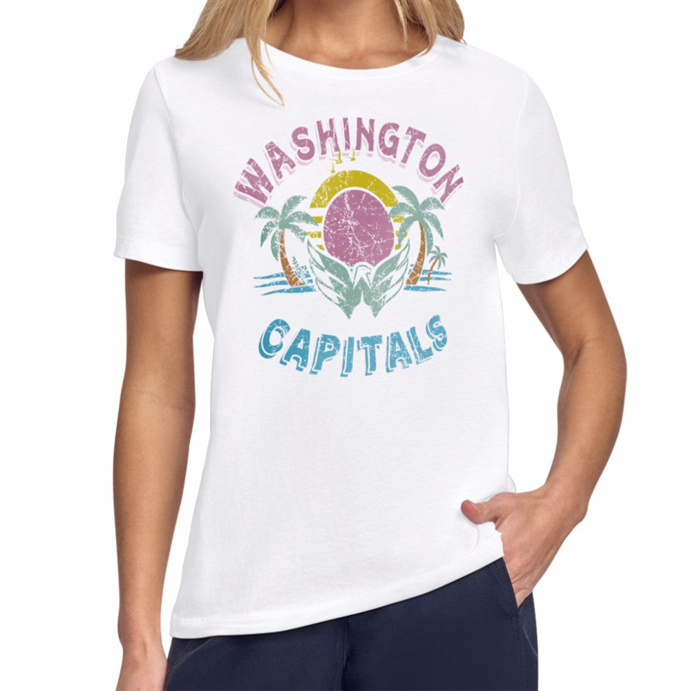 Washington Capitals Starter Women's Tonal Beach T-Shirt White