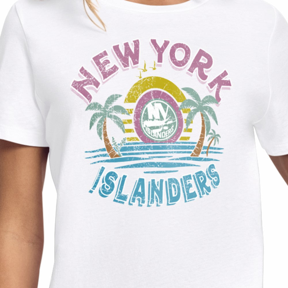New York Islanders - Starter Women's Tonal Beach T-Shirt White